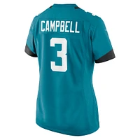 Maillot de match Nike Tyson Campbell Teal Jacksonville Jaguars pour femme