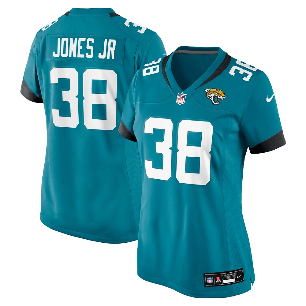 Maillot de match Nike Velus Jones Jr. Teal Jacksonville Jaguars pour femme