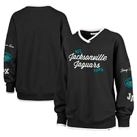 Sweat-shirt à capuche Stoney Clover Lane x '47 Black Jacksonville Jaguars des années 80 pour femme