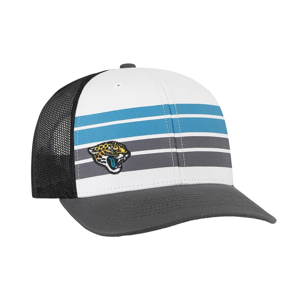 Youth '47 White/Charcoal Jacksonville Jaguars Cove Trucker Adjustable Hat