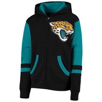 Jacksonville Jaguars Youth Colorblock Full-Zip Hoodie - Black