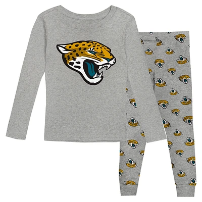 Ensemble de nuit t-shirt et pantalon à manches longues pour jeunes Jacksonville Jaguars