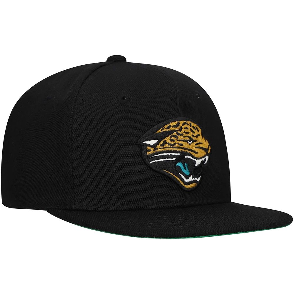 Youth Mitchell & Ness Black Jacksonville Jaguars Gridiron Classics Ground Snapback Hat