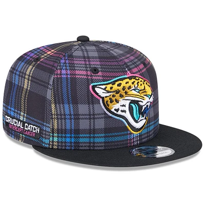 Casquette Snapback 9FIFTY Crucial Catch 2024 NFL Jacksonville Jaguars New Era noire pour jeunes