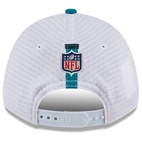 Casquette réglable 9FORTY New Era pour jeune Jacksonville Jaguars 2024 NFL Training Camp, blanc/bleu sarcelle