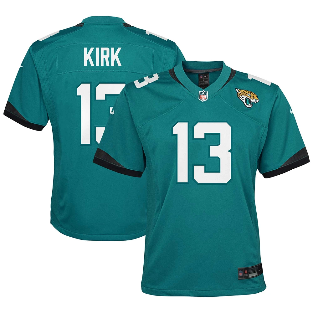 Maillot de jeu des Jaguars Jacksonville Nike Christian Kirk bleu sarcelle pour jeune