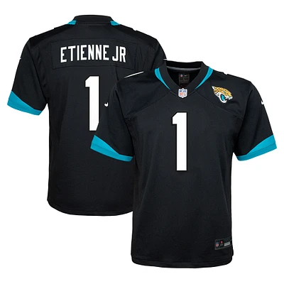 Maillot de jeu joueur alternatif Nike Travis Etienne pour jeunes Jacksonville Jaguars noir