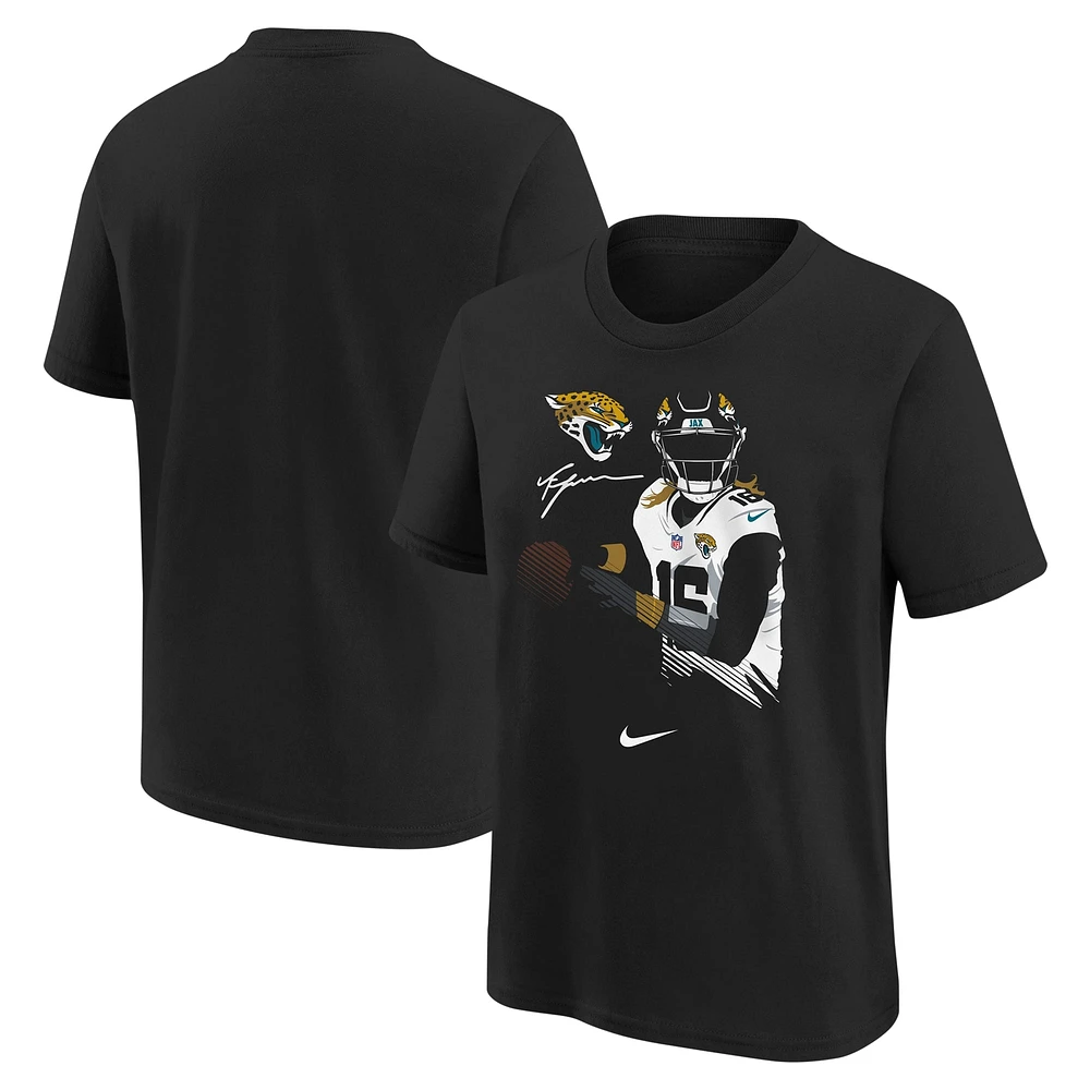 T-shirt avec nom et numéro de joueur local Nike Trevor Lawrence noir des Jacksonville Jaguars