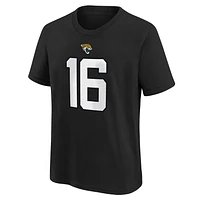 T-shirt Nike Trevor Lawrence noir avec nom et numéro de joueur des Jaguars Jacksonville