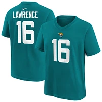 T-shirt Nike Trevor Lawrence Teal Jacksonville Jaguars avec nom et numéro de joueur pour jeune