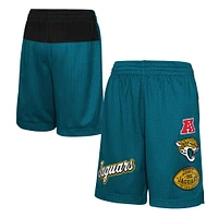 Short à blocs de couleurs Game Time des Jaguars Jacksonville bleu sarcelle pour jeunes