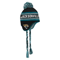 Youth Teal Jacksonville Jaguars Jacquard Tassel Knit Hat with Pom