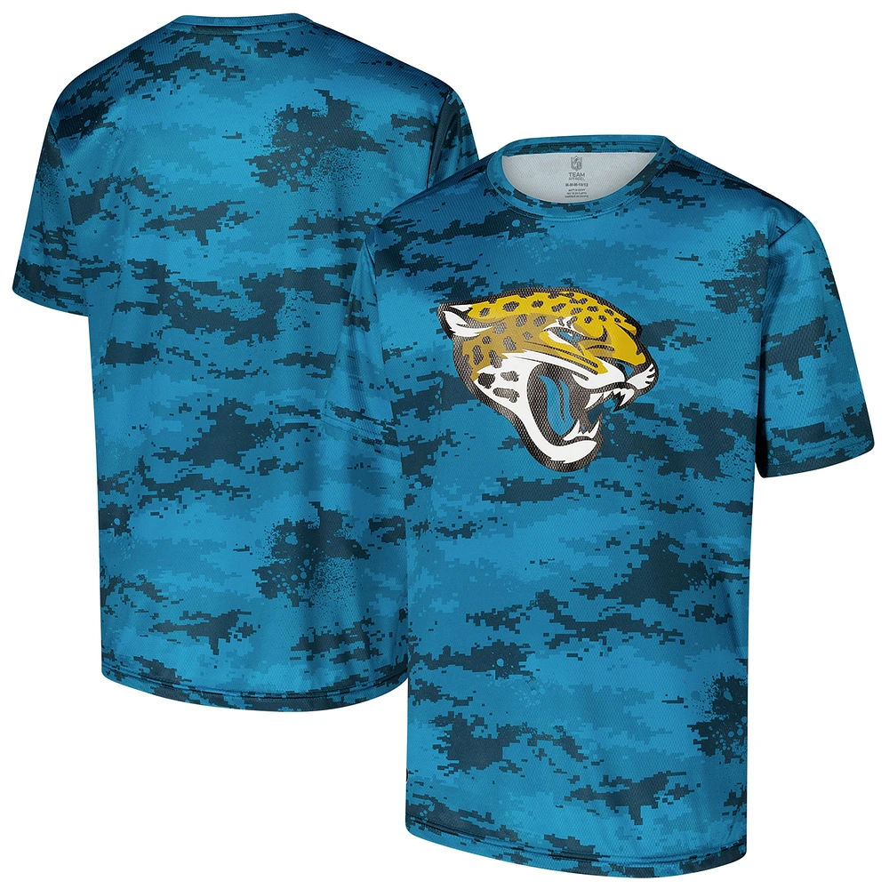 T-shirt de mêlée pour jeunes des Jaguars Jacksonville bleu sarcelle