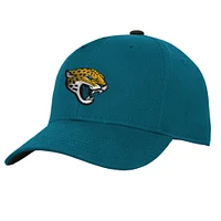 Casquette ajustable pré-courbée bleu sarcelle pour jeunes de l'équipe des Jaguars de Jacksonville