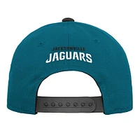 Casquette ajustable pré-courbée bleu sarcelle pour jeunes de l'équipe des Jaguars de Jacksonville