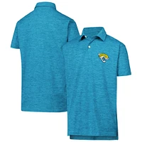 Youth Wes & Willy Teal Jacksonville Jaguars Cloudy Yarn Polo