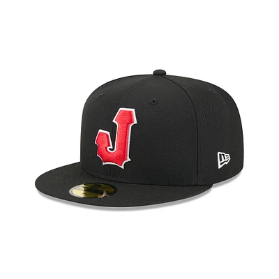 Casquette ajustée 59FIFTY Jacksonville Jumbo Shrimp pour homme de New Era, noire