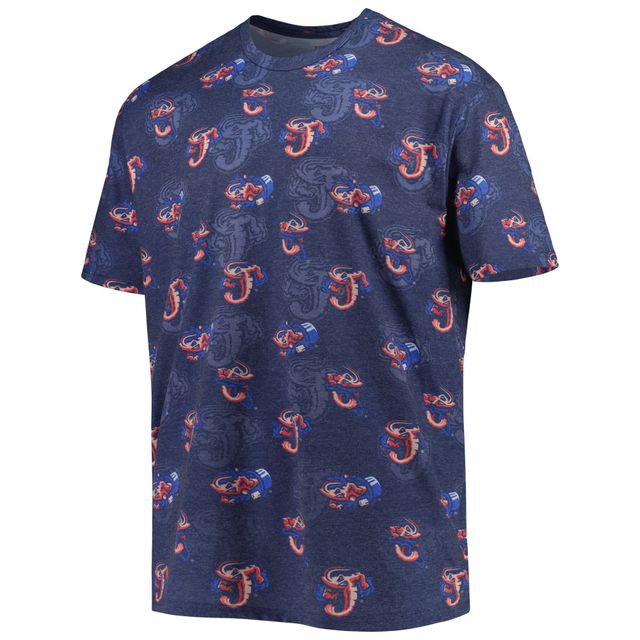 T-shirt Homme Bleu Marine Jacksonville Jumbo Shrimp Allover Print