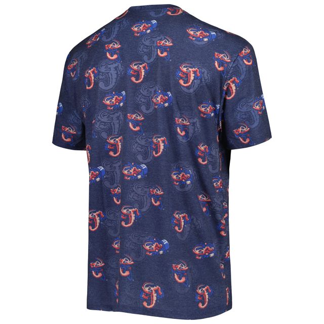 T-shirt Homme Bleu Marine Jacksonville Jumbo Shrimp Allover Print