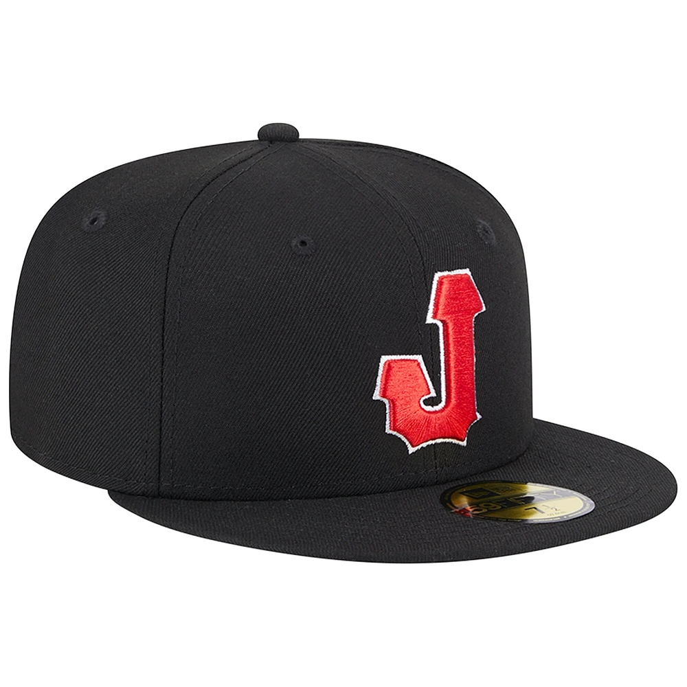 Casquette ajustée 59FIFTY pour homme New Era noire Jacksonville Jumbo Shrimp Theme Nights