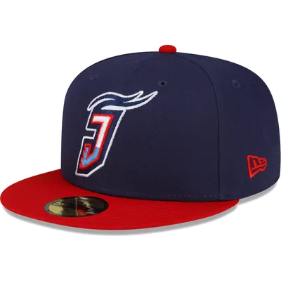 Casquette ajustée 59FIFTY à logo alternatif pour homme Jacksonville Jumbo Shrimp New Era bleu marine