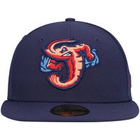 New Era Men's Black Jacksonville Jumbo Shrimp Authentic Collection  Alternate Logo 59FIFTY Fitted Hat