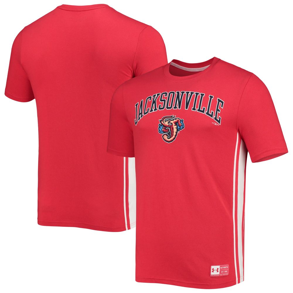 Men's Under Armour Red Jacksonville Jumbo Shrimp Game Day T-Shirt