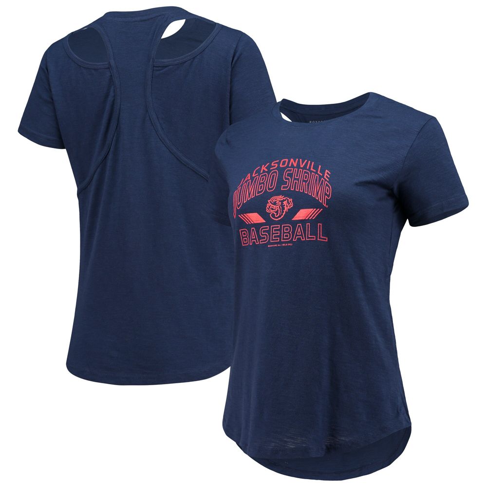 Women's Navy Jacksonville Jumbo Shrimp Cut It Out T-Shirt