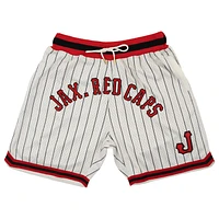 Men's Rings & Crwns Cream Jacksonville Red Caps Replica Mesh Shorts