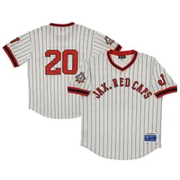 Rings & Crwns pour hommes # 20 Cream Jacksonville Red Caps Mesh Replica V-Neck Jersey