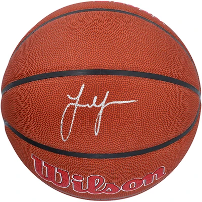 Ballon de basket-ball avec logo Wilson autographié par Jalen Green Houston Rockets