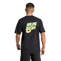 Men's adidas Black Jamaica National Team Varsity Pack T-Shirt