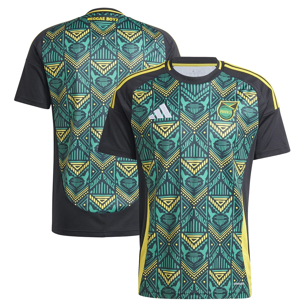 Maillot adidas noir pour homme de l'équipe nationale la Jamaïque 2024 extérieur réplique