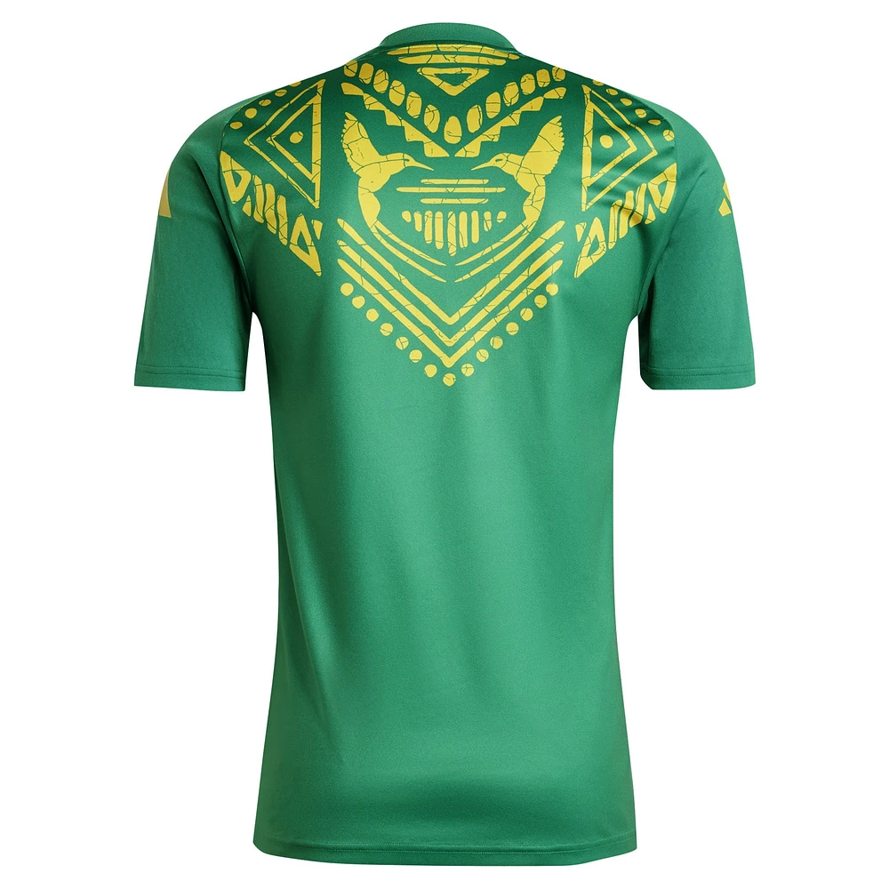 Men's adidas Green Jamaica National Team 2024 Pre-Match Top