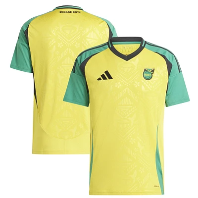 Maillot adidas pour homme, jaune, réplique de l'équipe nationale la Jamaïque 2024, domicile