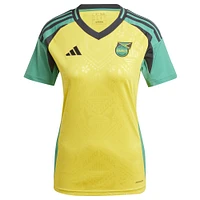 Maillot adidas jaune pour femme de l'équipe nationale la Jamaïque 2024, réplique domicile