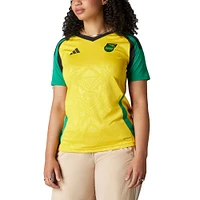 Maillot adidas jaune pour femme de l'équipe nationale la Jamaïque 2024, réplique domicile