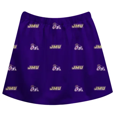 James Madison Dukes Girls Toddler All Over Print Skirt - Purple