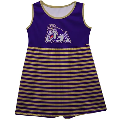 James Madison Dukes Girls Toddler Tank Top Dress - Purple