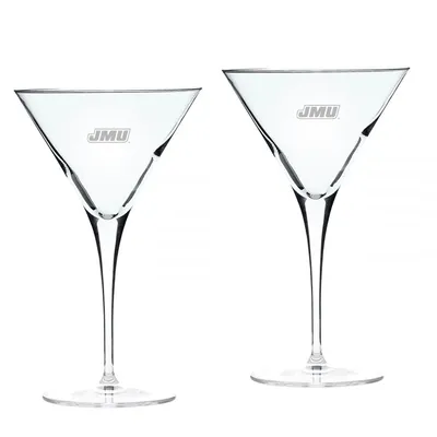 James Madison Dukes 2-Piece 10oz. Luigi Bormioli Titanium Martini Glass Set