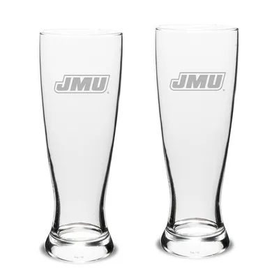 James Madison Dukes 2-Piece 23oz. Stylish University Pilsner Glass Set