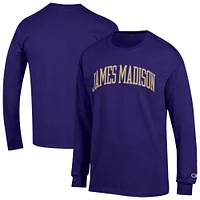 Men's Champion  Purple James Madison Dukes Basic Arch Long Sleeve T-Shirt