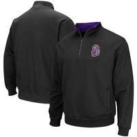 Men's Colosseum Black James Madison Dukes Tortugas Logo Quarter-Zip Jacket