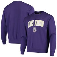 Men's Colosseum Purple James Madison Dukes Arch & Logo Tackle Twill Pullover Sweatshirt