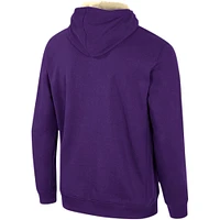 Sweat à capuche demi-zip pour hommes Colosseum Purple James Madison Dukes Team