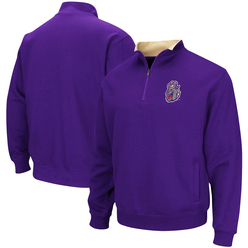 Men's Colosseum Purple James Madison Dukes Tortugas Logo Quarter-Zip Jacket