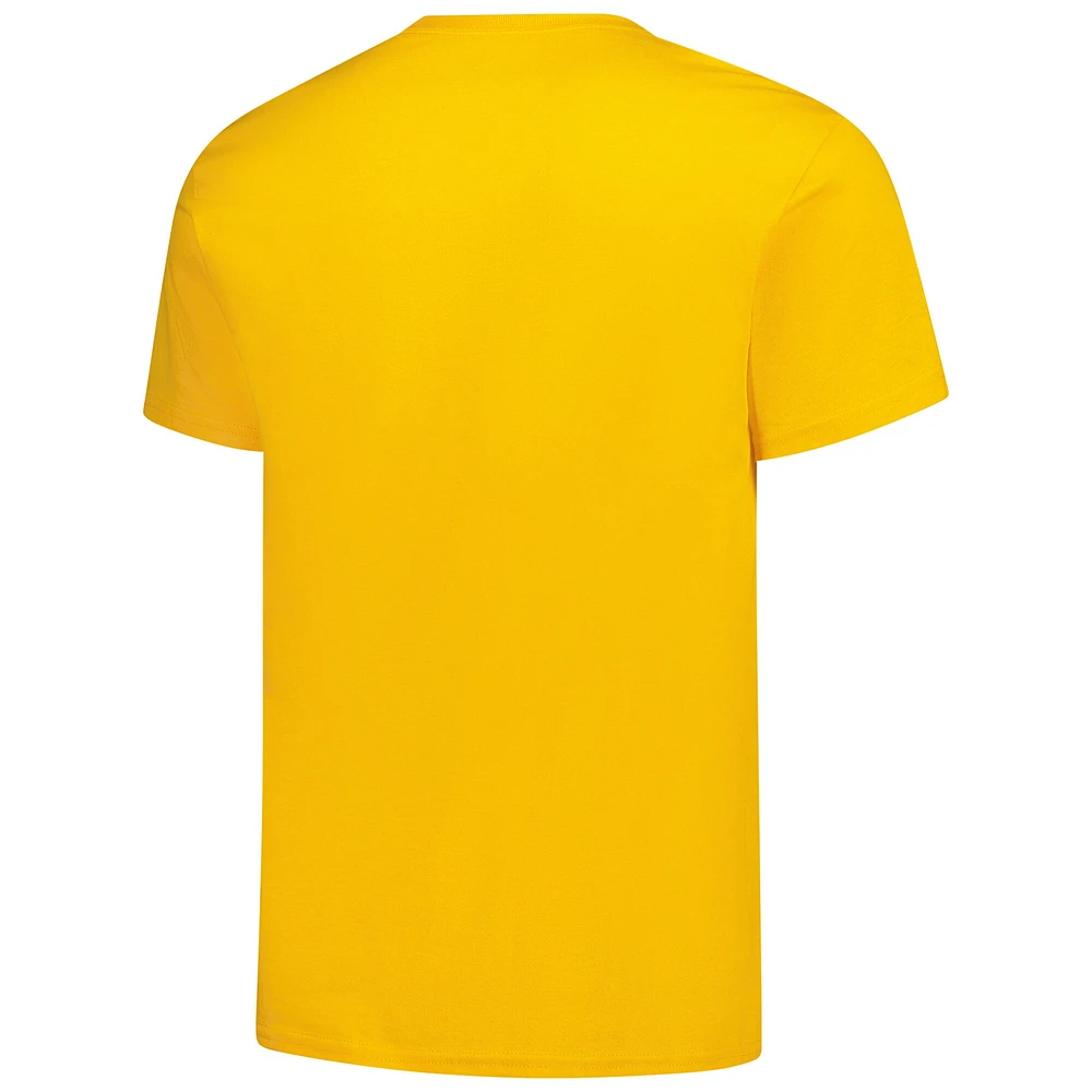 T-shirt doré avec logo James Madison Dukes pour homme