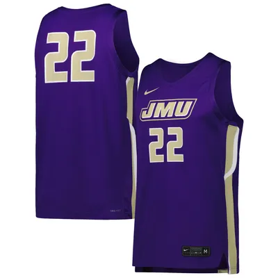James Madison Dukes Nike Replica Basketball Jersey - Purple