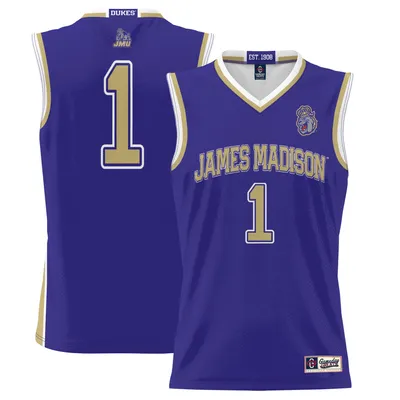 #1 James Madison Dukes ProSphere Basketball Jersey - Purple