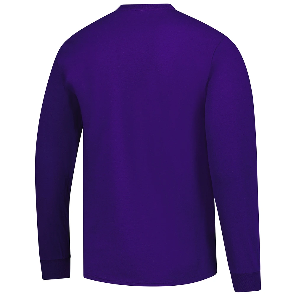 Men's Purple James Madison Dukes Logo Long Sleeve T-Shirt